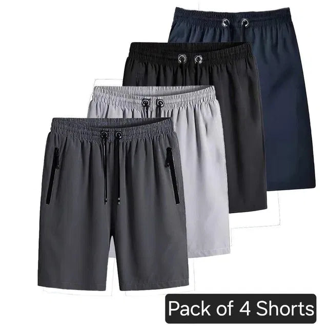 Combo of 4 Men's Stretchable Cotton Shorts| Comfortable Everyday Wear